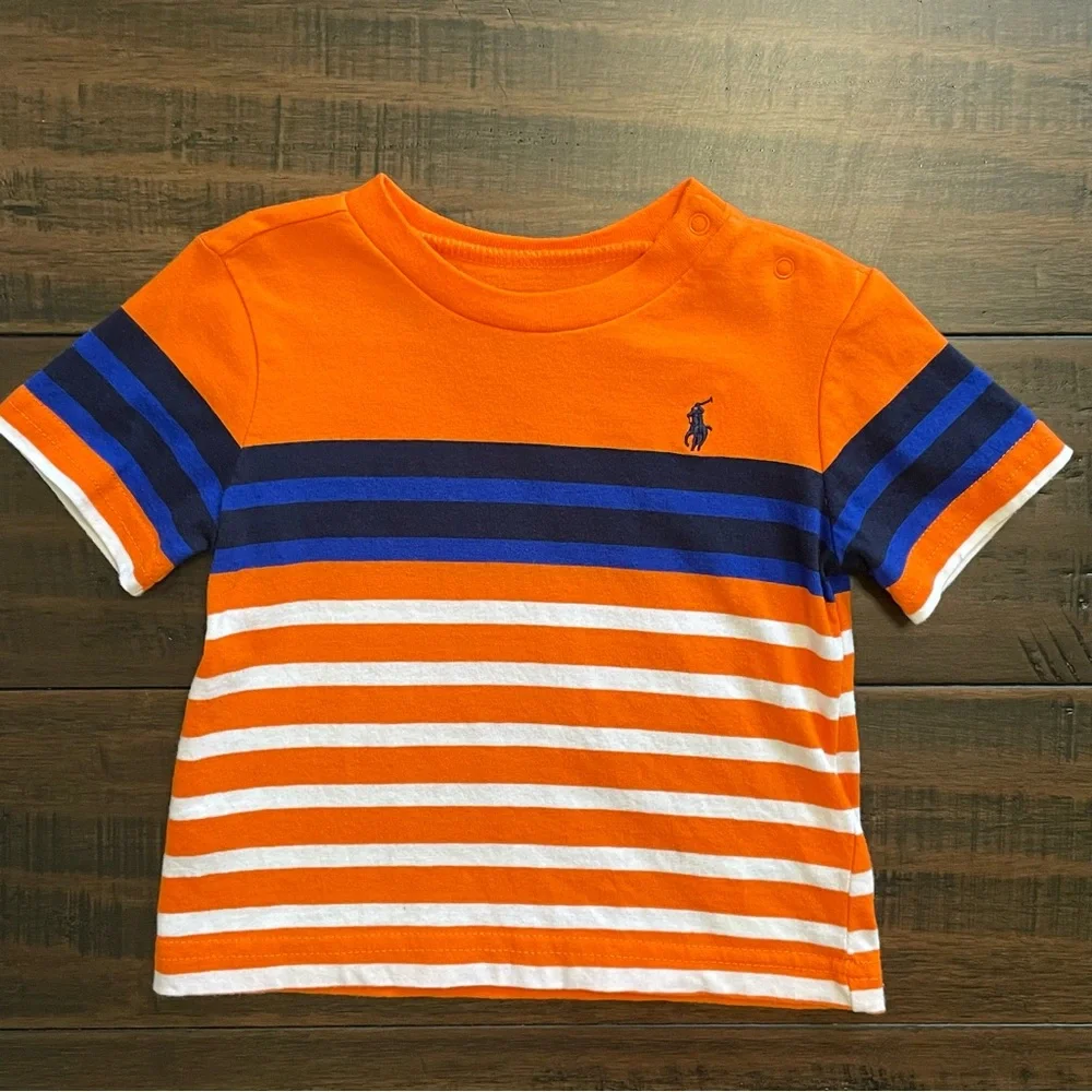 Ralph Lauren Orange Stripe Short Sleeve T-Shirt
